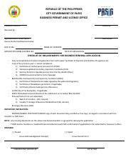 certificate of conformance pasig|BUSINESS PERMIT AND LICENSING DEPARTMENT .